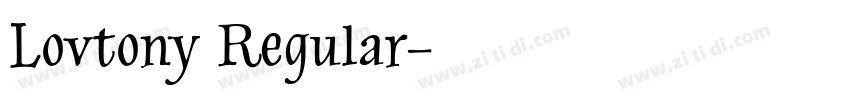 Lovtony Regular字体转换